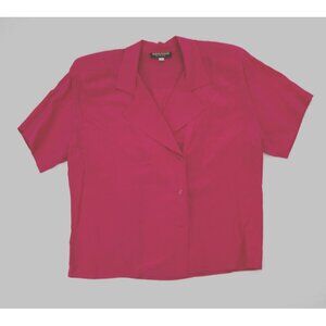 Sonya Ratay Vintage Women's Top Pink 100% Silk Size 4 Blouse